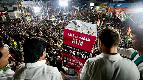 Rahul Gandhi launches Kaleshwaram ATM