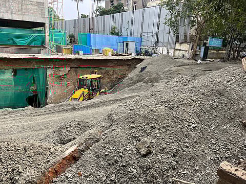 Weeks after sinkhole opened up near Chennai’s Cathedral Road, repair work is slow