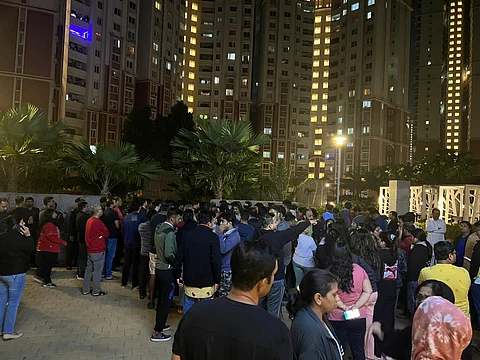 Residents outside Prestige Lakeside Habitat