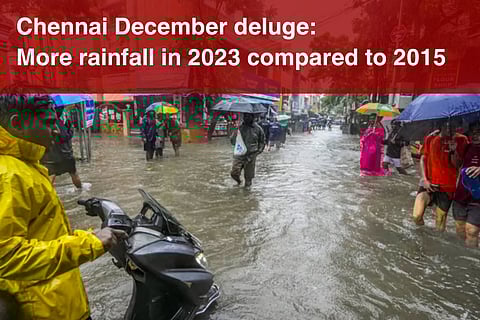 Chennai December deluge: More rainfall in 2023 compared to 2015