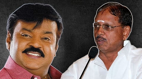 Late actor and DMDK chief 'Captain' Vijayakant and Tirupur Subramaniam