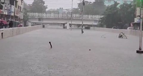 A flooded subway in Chennai