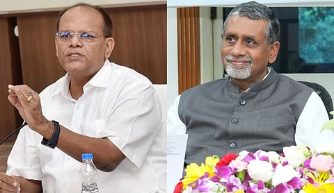 Former chief secrataries of Telangana (from left)Somesh Kumar and Rajiv Sharma