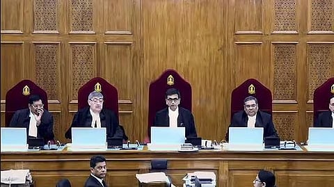The Five-judge bench of the SC pronouncing the verdict.