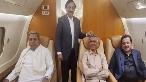 Karnataka Chief Minister of Siddaramaiah, Krishna Byre Gowda and B.Z. Zameer Ahmad Khan