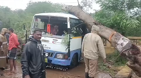 The crashed vehicle which resulted in 3 deaths