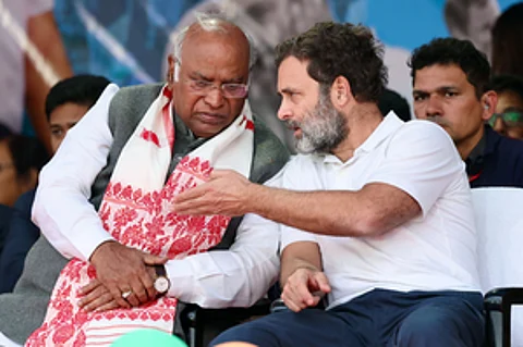 Mallikarjun Kharge & Rahul Gandhi