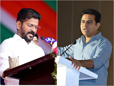 Revanth Reddy (left) and KTR