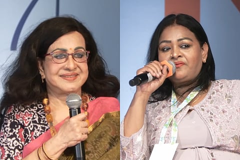 Sheela (left) and Shakeela at the Kerala Literature Festival