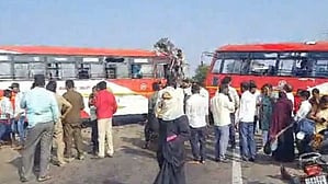 2 killed, over 10 injured in head-on collision of RTC buses in Karnataka