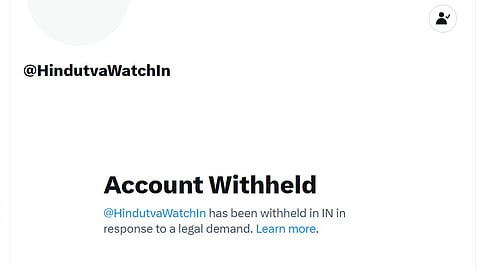 X withholds account of Hindutva Watch following legal demand from Indian govt
