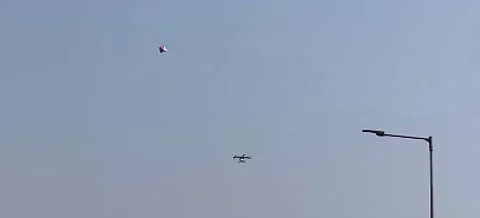 Farmers flying kites to counter drones