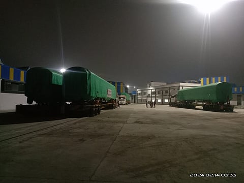 Coaches at Hebbagodi Depot
