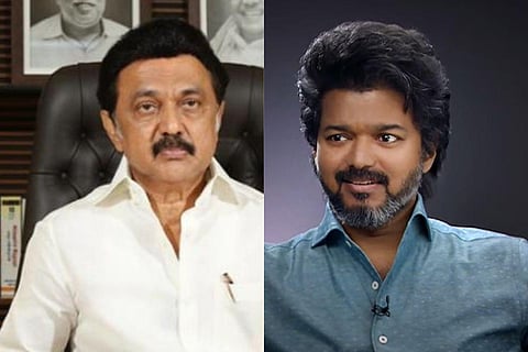 Tamil Nadu Chief Minister MK Stalin and Tamilaga Vetri Kazhagam president and actor Vijay
