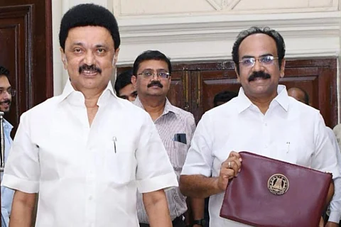 Tamil Nadu Chief Minister MK Stalin and Finance Minister Thangam Thenarasu