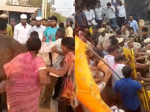 Screenshots from videos surfaced on social media