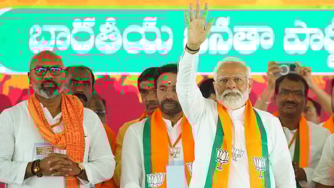 Prime Minister Narendra Modi at Jagital, Telangana