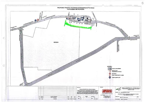 Map of road closure