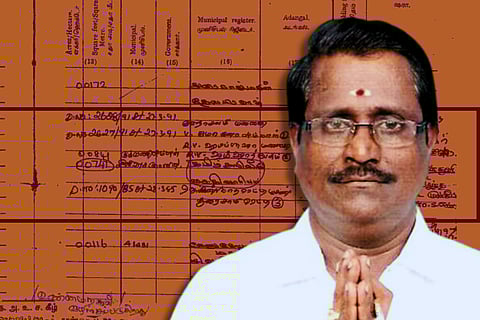 Former AIADMK MLA Vedachalam who is facing allegations of intimation and harassment.