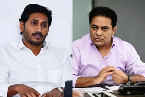 YSRCP chief Jagan and BRS working president KTR