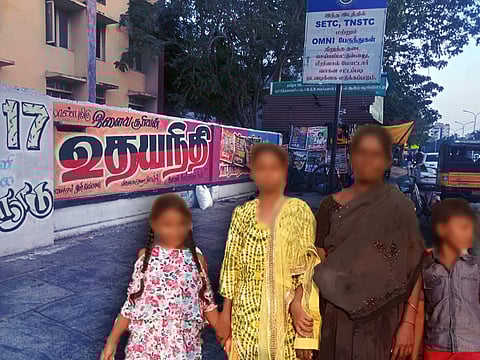 The victims' family on the platform in Chennai's Thiruvanmiyur.