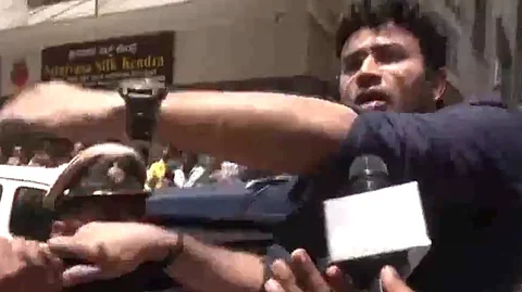 Bengaluru shopkeeper's assault: Tejasvi Surya, Shobha Karandlaje detained during protest