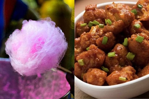 Cotton candy and Gobi manchurian