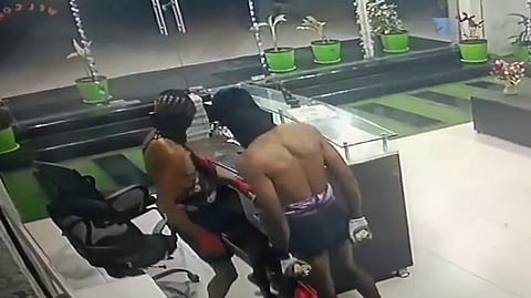 Masked robbers caught on CCTV stealing cash from a school in Hyderabad