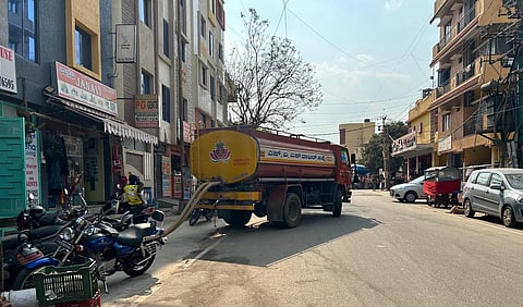 A water truck in Whitefield