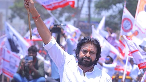 JSP chief Pawan Kalyan took out a massive rally before filing nomination at Pithapuram