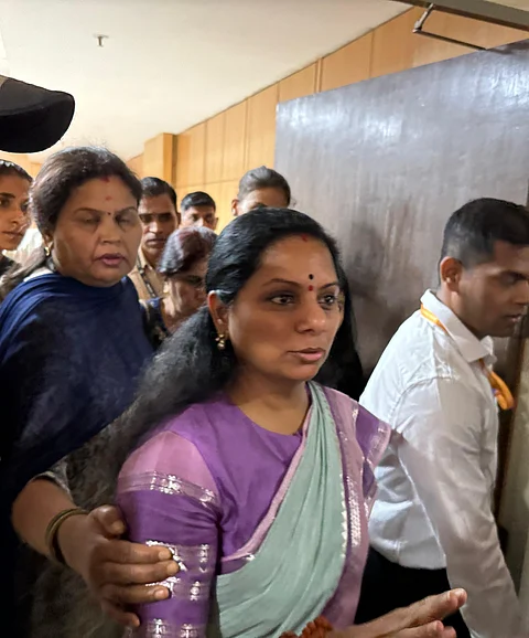 BRS leader K Kavitha at Delhi Court 