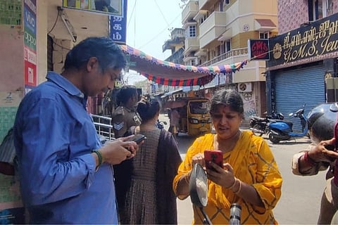 Irked voters outside booth number 99 in Chennai's Saidapet.