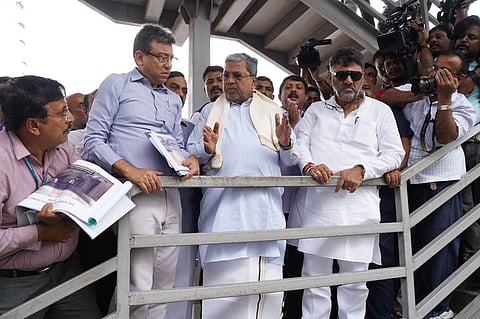 CM Siddaramaiah, DK Shivakumar make Bengaluru tour to take stock of monsoon preparations