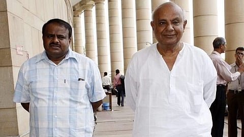 Kumaraswamy and HD Devegowda