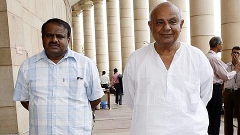 Kumaraswamy and HD Devegowda 