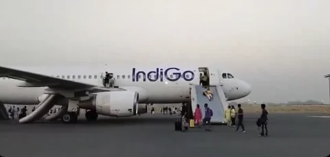 Passengers being evacuated