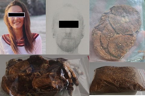 Two Russians arrested for possessing psychedelic substances.
