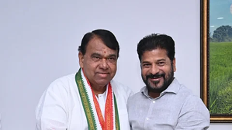Assembly Speaker Pocharam Srinivas Reddy and Chief Minister A. Revanth Reddy