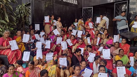 The Domestic Workers Rights Union in Bengaluru turned their protest into a letter campaign, as there are no restrictions on submitting letters to authorities