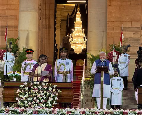 Narendra Modi takes oath as PM.