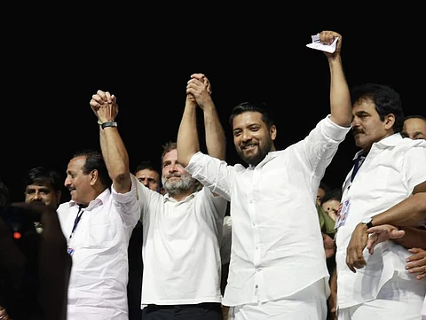 MK Raghavan, Rahul Gandhi, Shafi Parambil and KC Venugopal