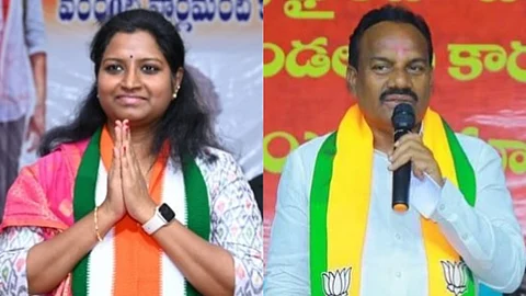Congress candidate Kadiam Kavya from Warangal (SC) and BJP's Godam Nagesh from Adilabad(ST)