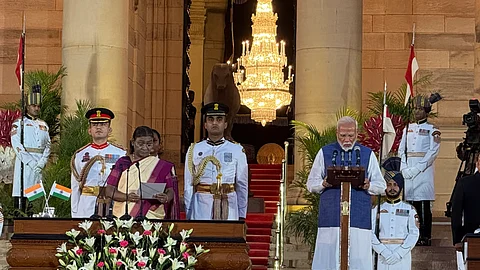Narendra Modi taking oath as PM for third time