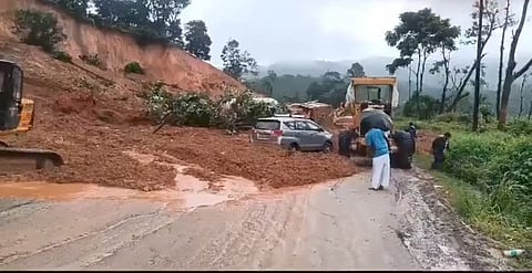 Vehicles stuck for hours after landslide on Bengaluru-Mangaluru highway