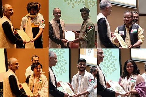 At Azim Premji University convocation, students sport Palestinian flag in solidarity