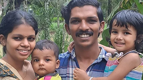 Bhavana, Sajin with their kids