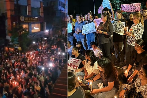 ‘Reclaim the night’: Thousands gather at midnight to protest rape-murder of Kolkata doctor