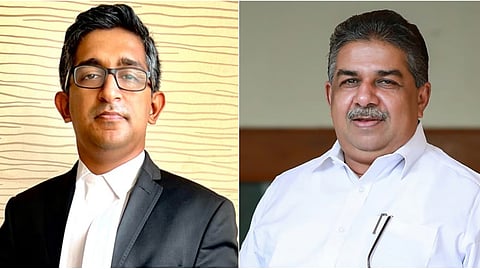 Advocate-activist Harish Vasudevan and Minister Saji Cherian