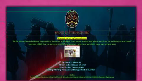 Zee Media website hacked, defaced for ‘making fun’ of floods in Bangladesh