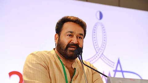 Mohanlal during an AMMA meeting